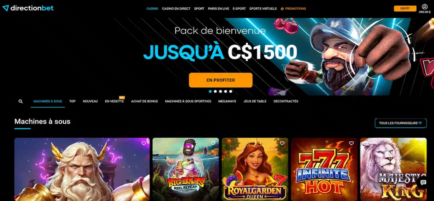 Directionbet jeux d'argent